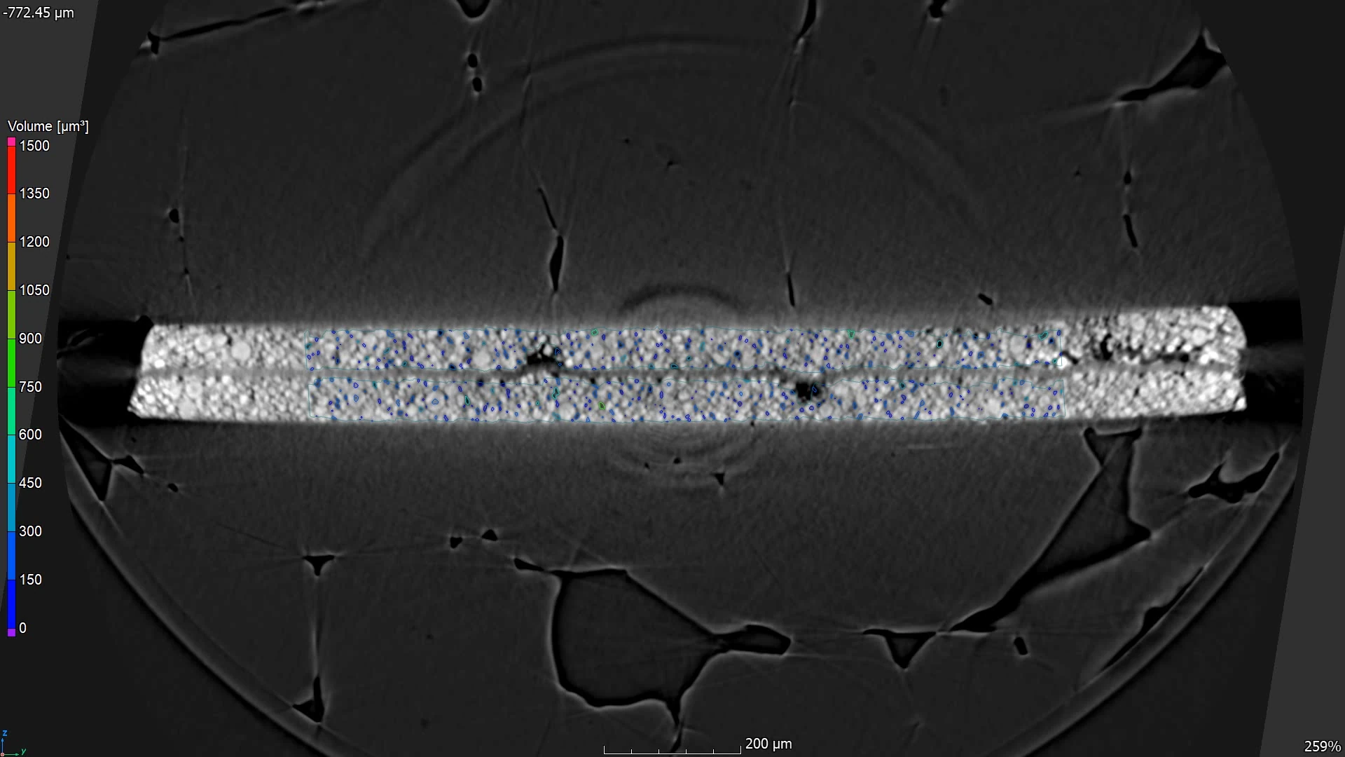 Analýza porozity elektrolitu lithium-iontového čláku